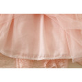 Las muchachas de la gasa de lujo Appliqued Flower Girls Cheap Casual Dresses Infant / Toddlers Vestido de cumpleaños